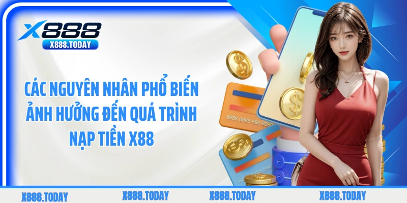 Các nguyên nhân phổ biến ảnh hưởng đến quá trình nạp tiền X88